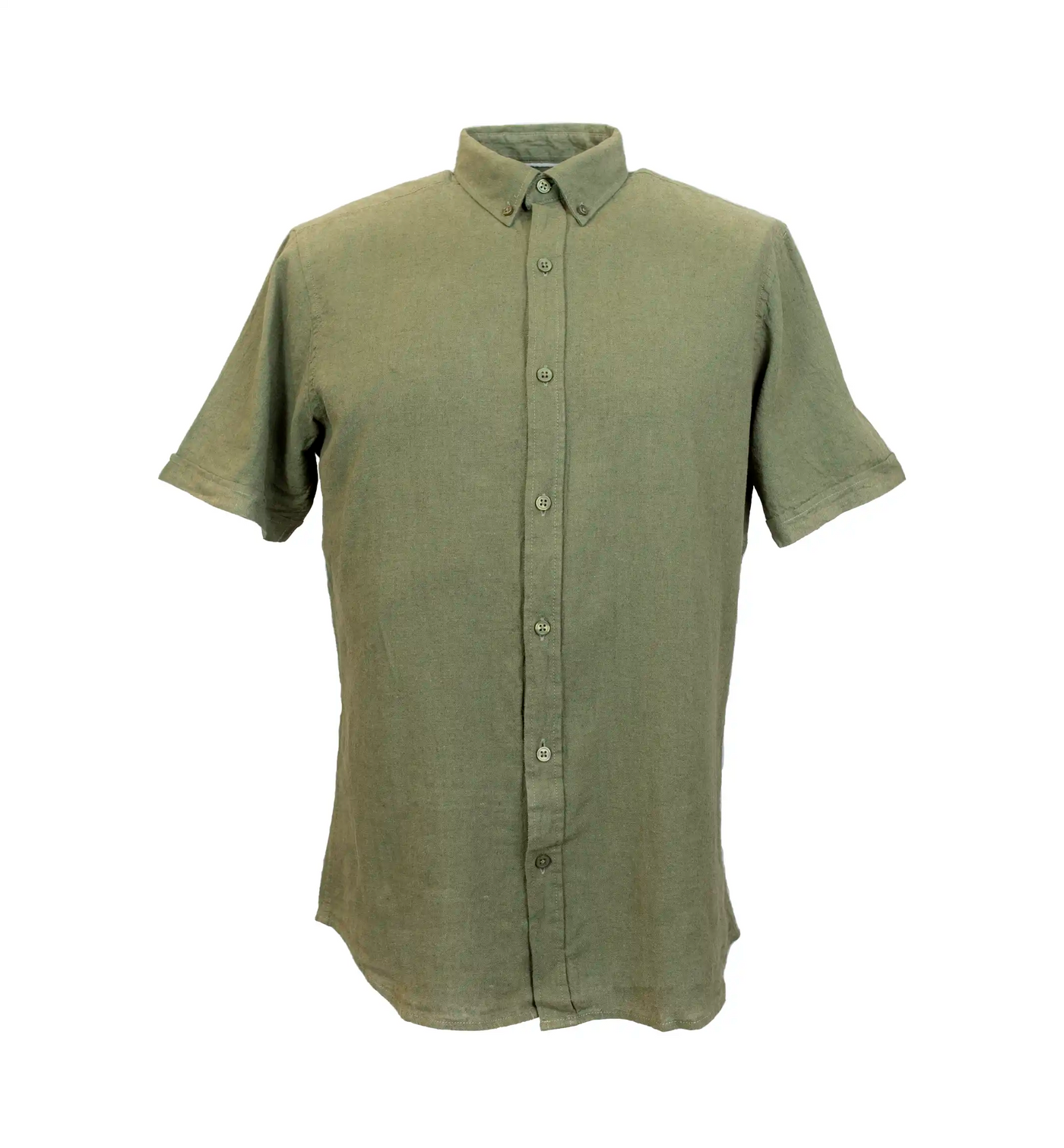 K/Æ Linen/Cotton Shirt S/S - Olive