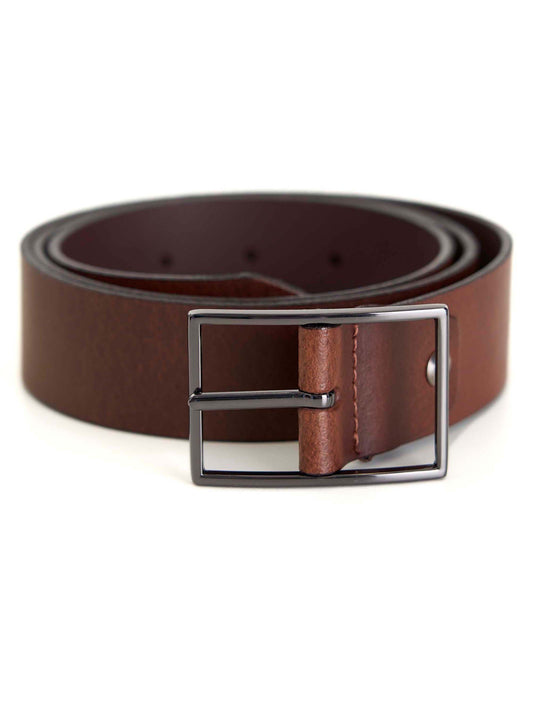 Læderbælte herre brun