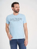 Basic økologisk herre t-shirt bomuld med logo GOTS Certificeret lyseblå