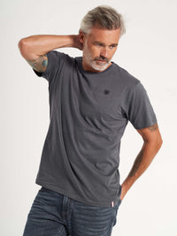 Basic økologisk herre t-shirt bomuld GOTS Certificeret grå