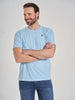 Basic økologisk herre t-shirt bomuld GOTS Certificeret lyseblå