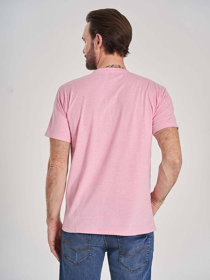 Basic økologisk herre t-shirt bomuld GOTS Certificeret lyserød