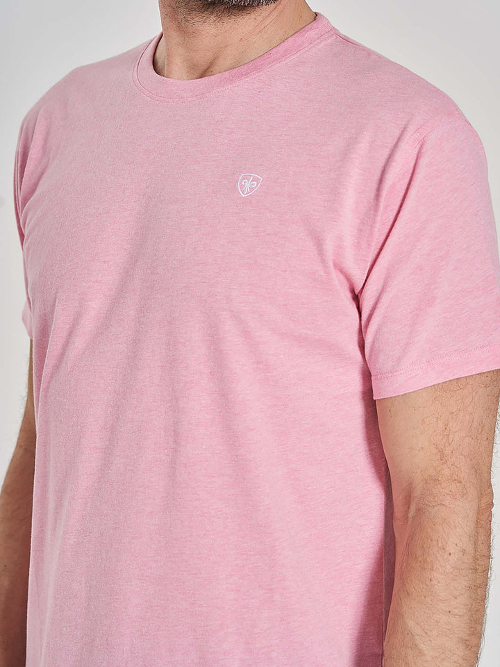 Basic økologisk herre t-shirt bomuld GOTS Certificeret lyserød