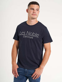 Basic økologisk herre t-shirt bomuld med logo GOTS Certificeret mørkeblå