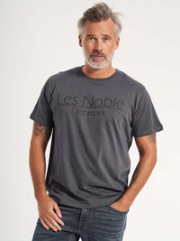 Basic økologisk herre t-shirt bomuld med logo GOTS Certificeret grå