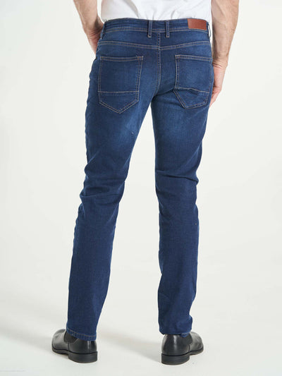 Modern fit stretch jog pants jeans til mænd mørkeblå vask