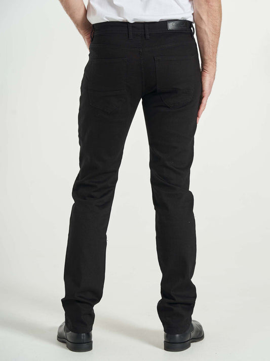 Modern fit stretch jog pants jeans til mænd sort