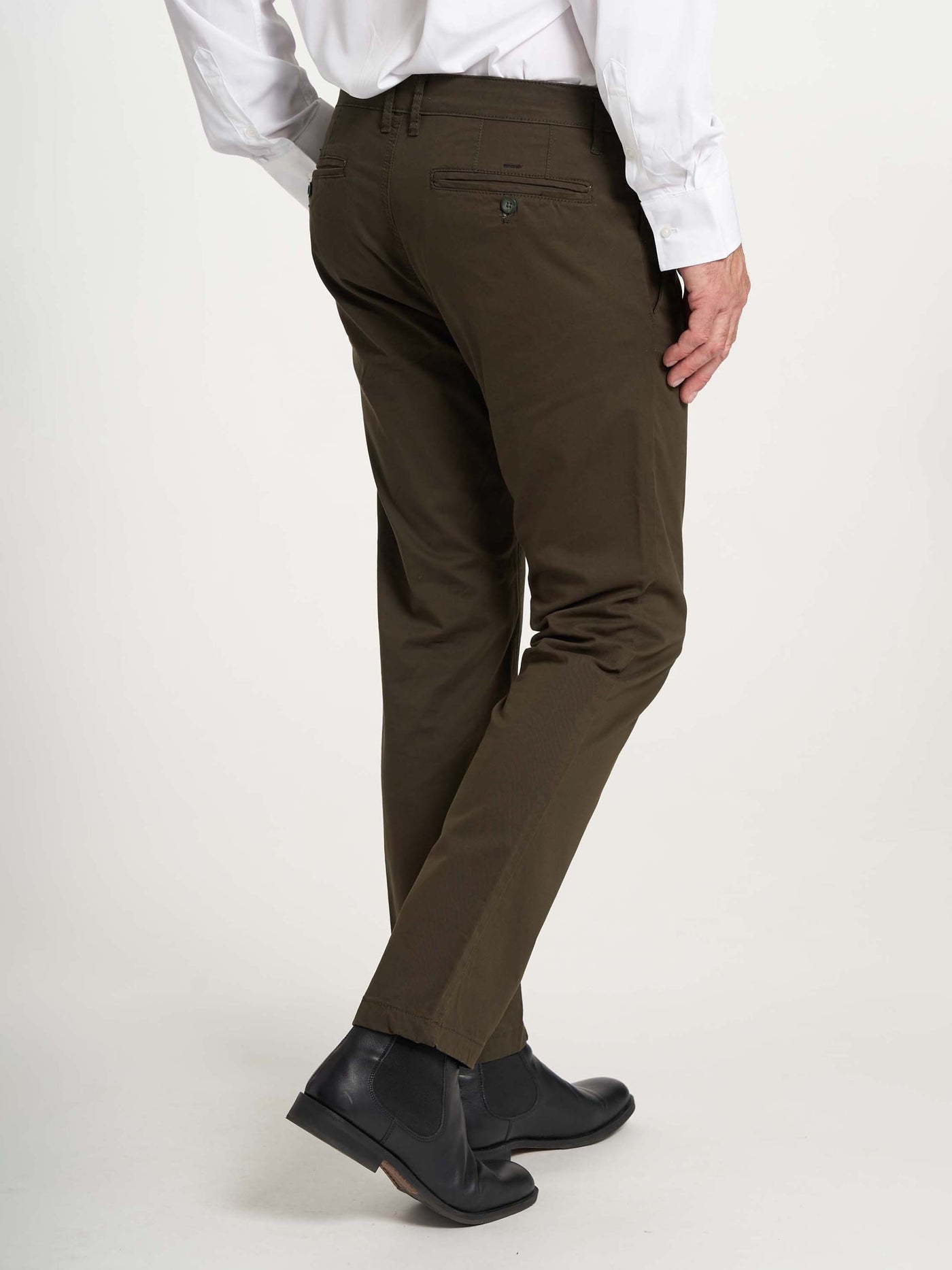 Chino bukser til mænd olivengrøn