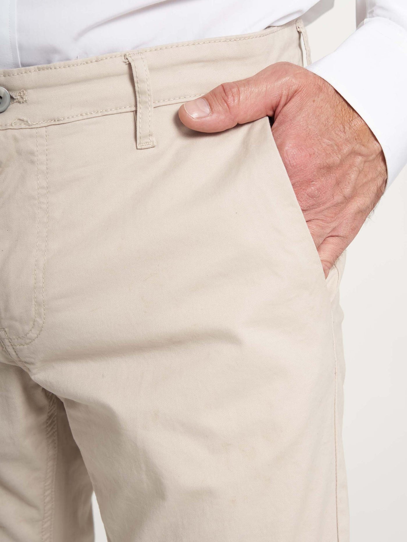 Chino bukser til mænd råhvid
