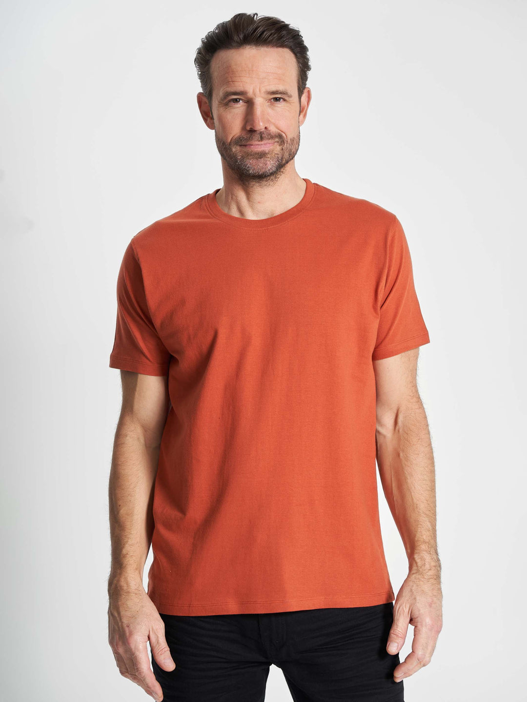 Basic T-shirt 'Fr. Havn' - Rust Red