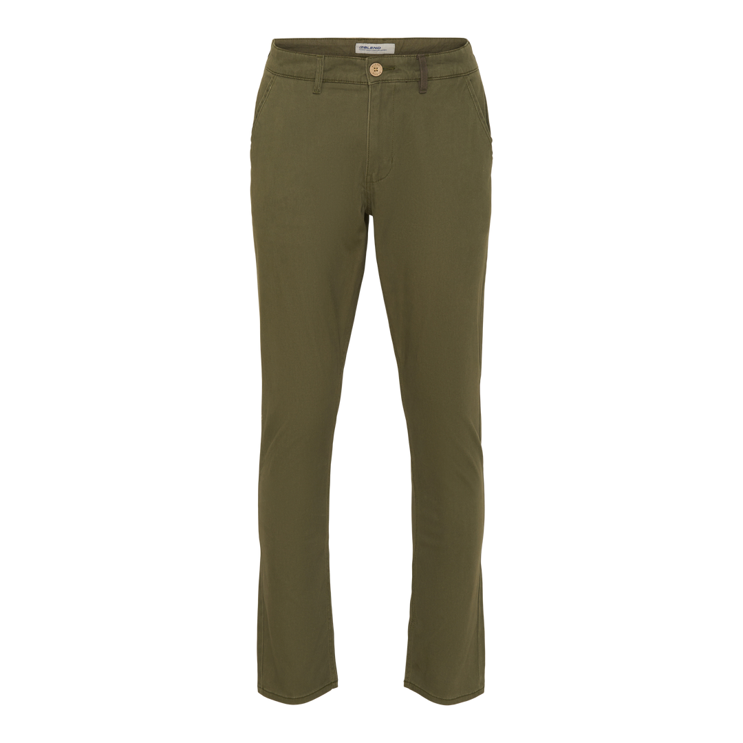 Stretch Chino 'Twister' - Olive Night