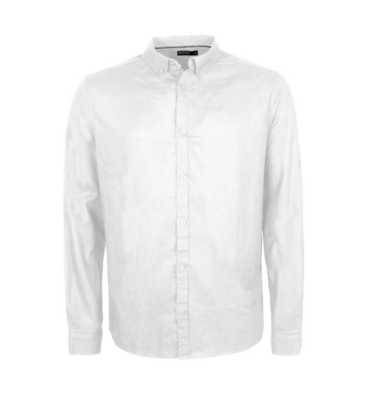 Bomuld Skjorte 'INHanko' - Offwhite