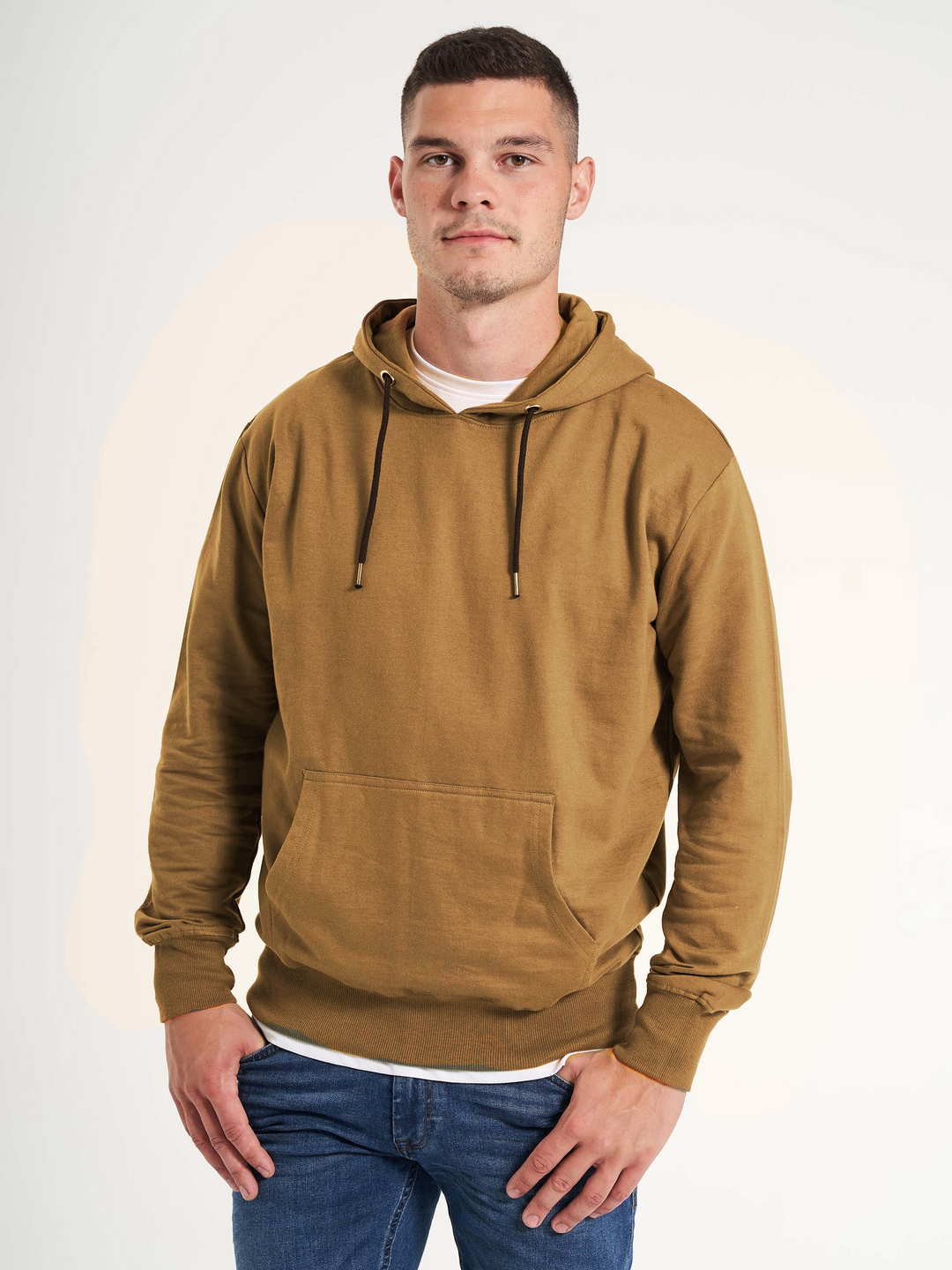 Basic Sweat Hoodie - Camel